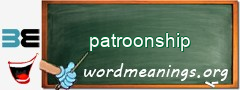 WordMeaning blackboard for patroonship